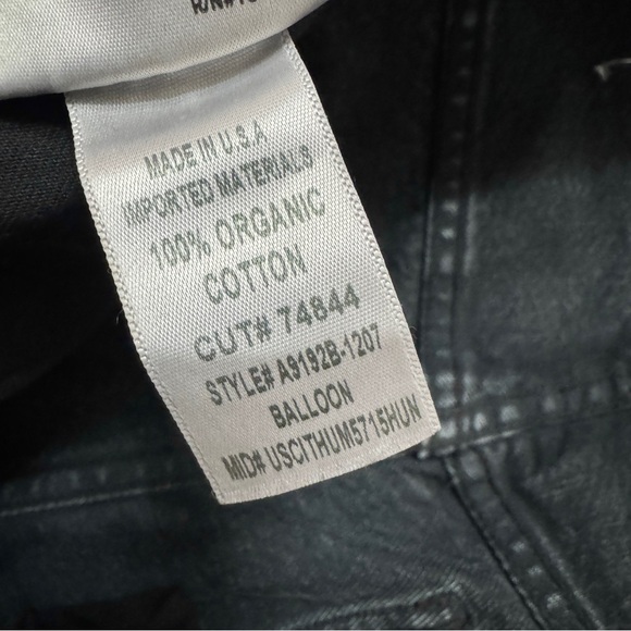 Agolde sz 28 Balloon Wide High Waist Taper Jeans in Black Tea - Picture 6 of 10